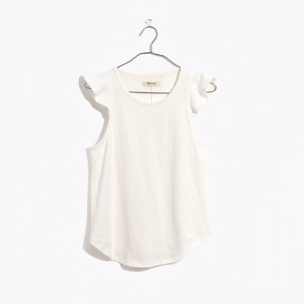 NWT Madewell Ruffle Sleeve Tank